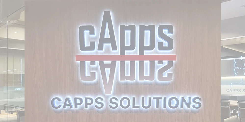 CAPPS SOLUTIONS sign at the Singapore office