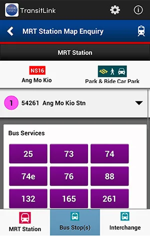 TransitLink Mobile Services screen 2